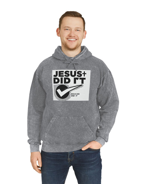 Load image into Gallery viewer, Jesus Did It Unisex Mineral Wash Hoodie
