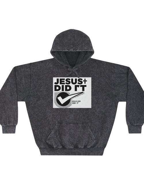 Load image into Gallery viewer, Jesus Did It Unisex Mineral Wash Hoodie
