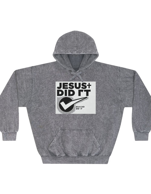 Load image into Gallery viewer, Jesus Did It Unisex Mineral Wash Hoodie
