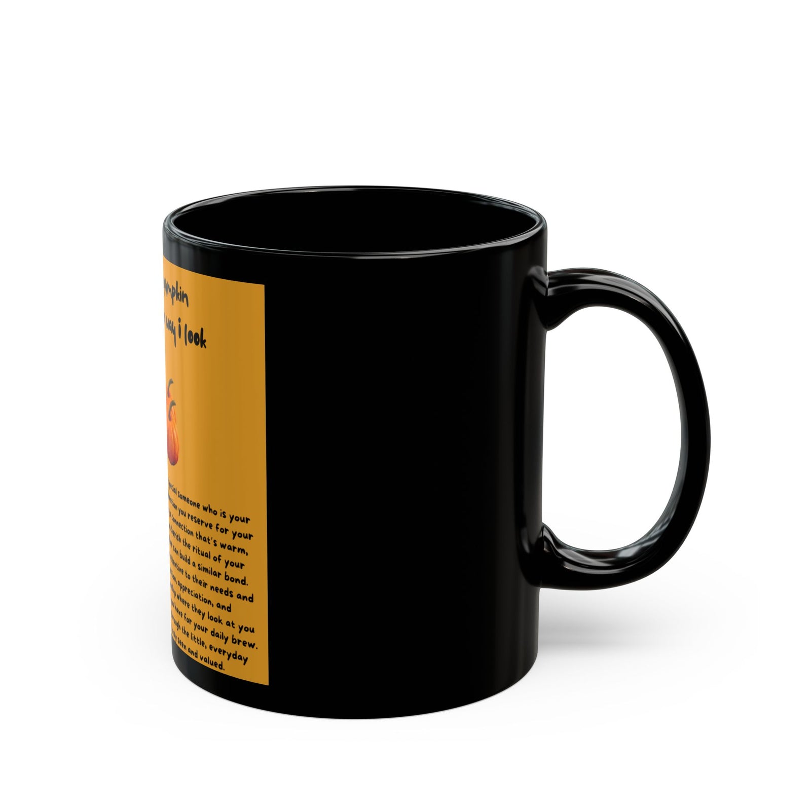 Pumpkin Black Love Mug (11oz, 15oz)