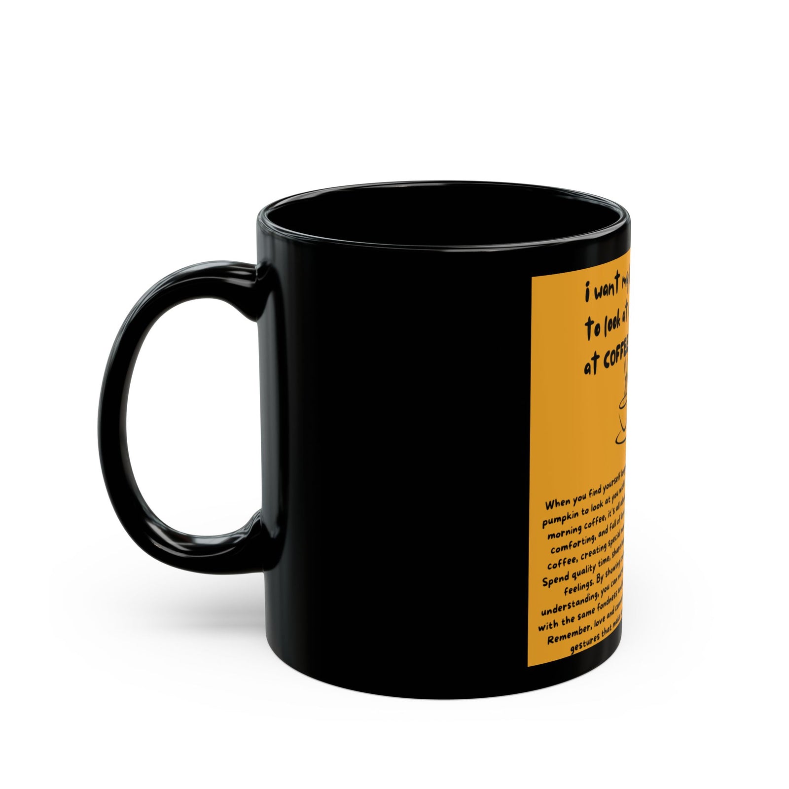 Pumpkin Black Love Mug (11oz, 15oz)