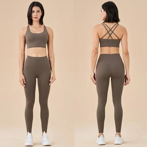 Load image into Gallery viewer, Seamless Yoga Set Gym Fitness Clothing Women Workout Set
