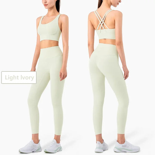 Load image into Gallery viewer, Seamless Yoga Set Gym Fitness Clothing Women Workout Set
