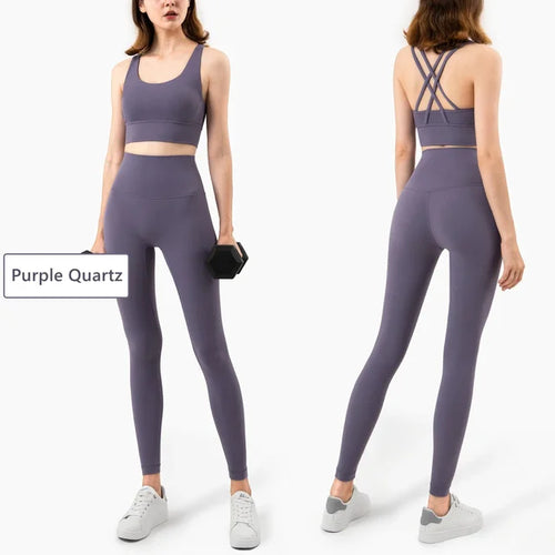 Load image into Gallery viewer, Seamless Yoga Set Gym Fitness Clothing Women Workout Set
