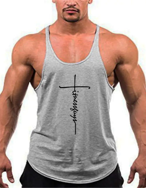 Load image into Gallery viewer, Brand Gym Stringer Tank Top Men Bodybuilding Clothing
