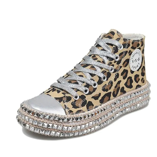 Load image into Gallery viewer, Women Leopard Canvas Shoes
