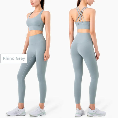 Load image into Gallery viewer, Seamless Yoga Set Gym Fitness Clothing Women Workout Set
