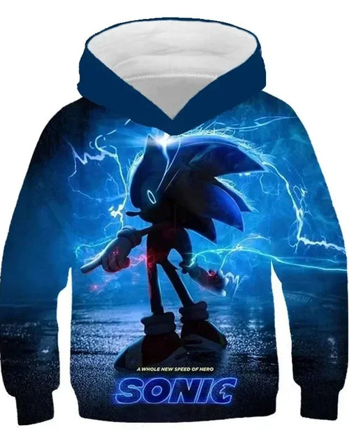 Load image into Gallery viewer, 2024 Children&#39;s Clothes Sonic 3D Hoodie for Kids Boys and Girls Cartoon Printing Sweatshirt Long Sleeve Spring Autumn Animation
