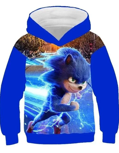 Load image into Gallery viewer, 2024 Children&#39;s Clothes Sonic 3D Hoodie for Kids Boys and Girls Cartoon Printing Sweatshirt Long Sleeve Spring Autumn Animation
