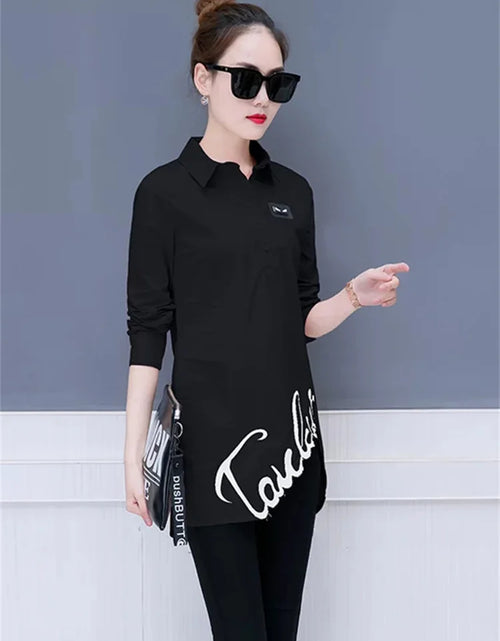 Load image into Gallery viewer, Shirts Women Long Sleeve Blouse Women&#39;s Embroidery Shirt Spring Fashion Wild Ladies Blouses Plus Size women clothing DF2435
