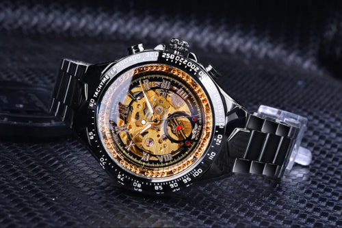 Load image into Gallery viewer, Men&#39;s Mechanical Sport Golden Watch
