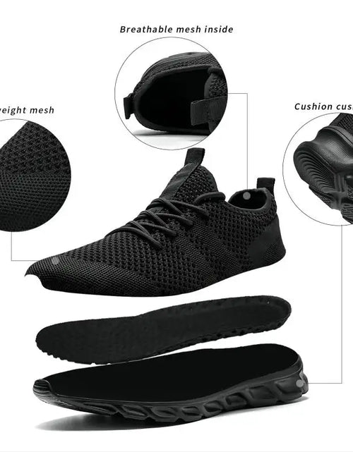 Load image into Gallery viewer, Women Casual Sport Shoes Light Sneakers Women&#39;s White Outdoor Breathable Mesh Black Running Shoes Athletic Shoes
