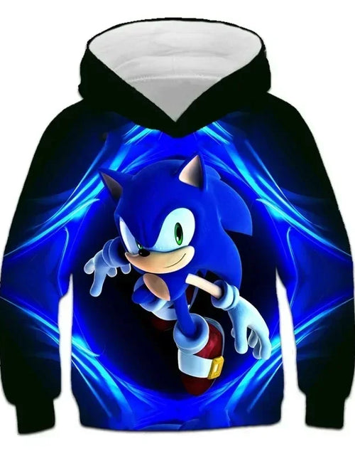 Load image into Gallery viewer, 2024 Children&#39;s Clothes Sonic 3D Hoodie for Kids Boys and Girls Cartoon Printing Sweatshirt Long Sleeve Spring Autumn Animation
