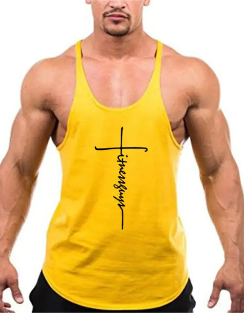 Load image into Gallery viewer, Brand Gym Stringer Tank Top Men Bodybuilding Clothing
