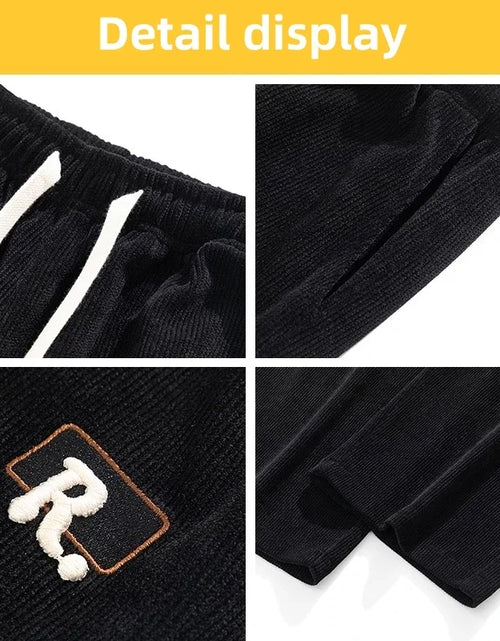 Load image into Gallery viewer, New Spring Men Casual Pants Knitting Sweatpants Quality Couple Wide Leg Breathable Joggers Straight Neutral Baggy Pants
