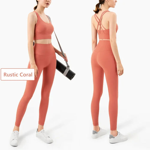 Load image into Gallery viewer, Seamless Yoga Set Gym Fitness Clothing Women Workout Set
