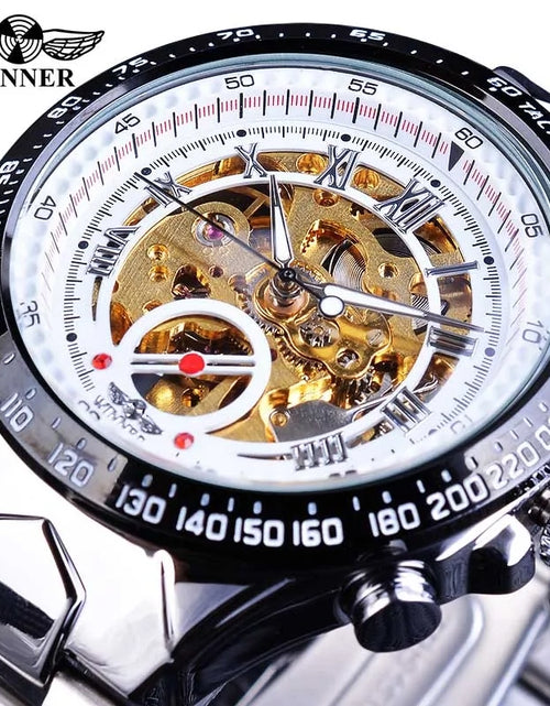 Load image into Gallery viewer, Men&#39;s Mechanical Sport Golden Watch
