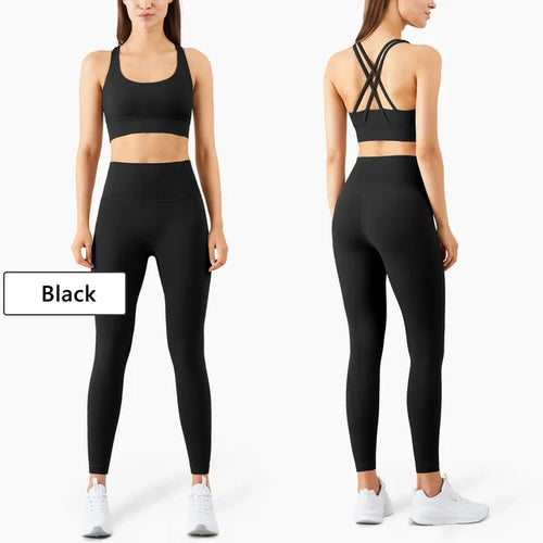 Load image into Gallery viewer, Seamless Yoga Set Gym Fitness Clothing Women Workout Set
