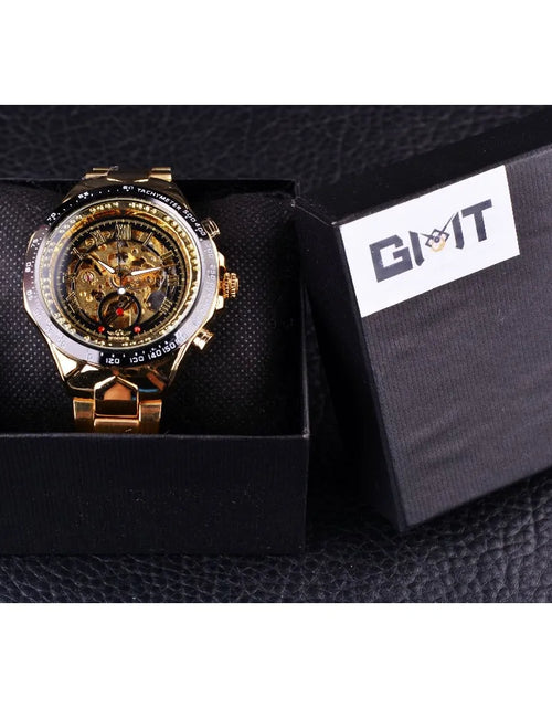 Load image into Gallery viewer, Men&#39;s Mechanical Sport Golden Watch
