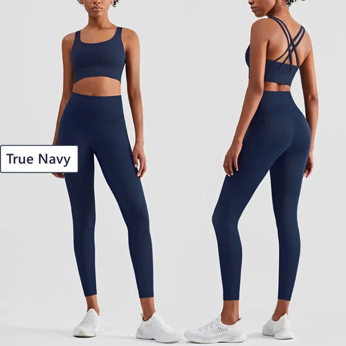 Load image into Gallery viewer, Seamless Yoga Set Gym Fitness Clothing Women Workout Set
