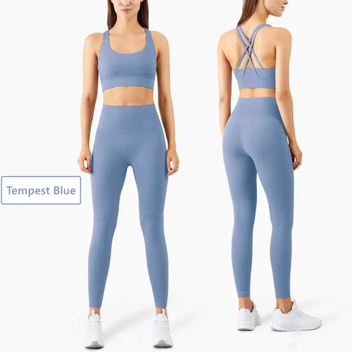 Load image into Gallery viewer, Seamless Yoga Set Gym Fitness Clothing Women Workout Set
