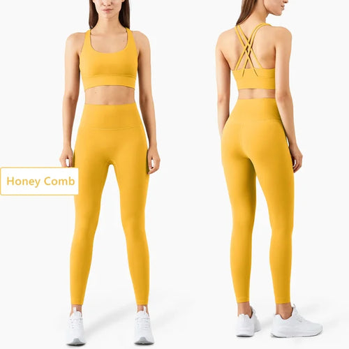 Load image into Gallery viewer, Seamless Yoga Set Gym Fitness Clothing Women Workout Set
