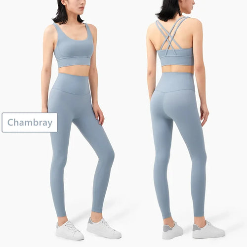 Load image into Gallery viewer, Seamless Yoga Set Gym Fitness Clothing Women Workout Set
